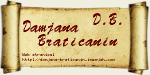 Damjana Bratičanin vizit kartica